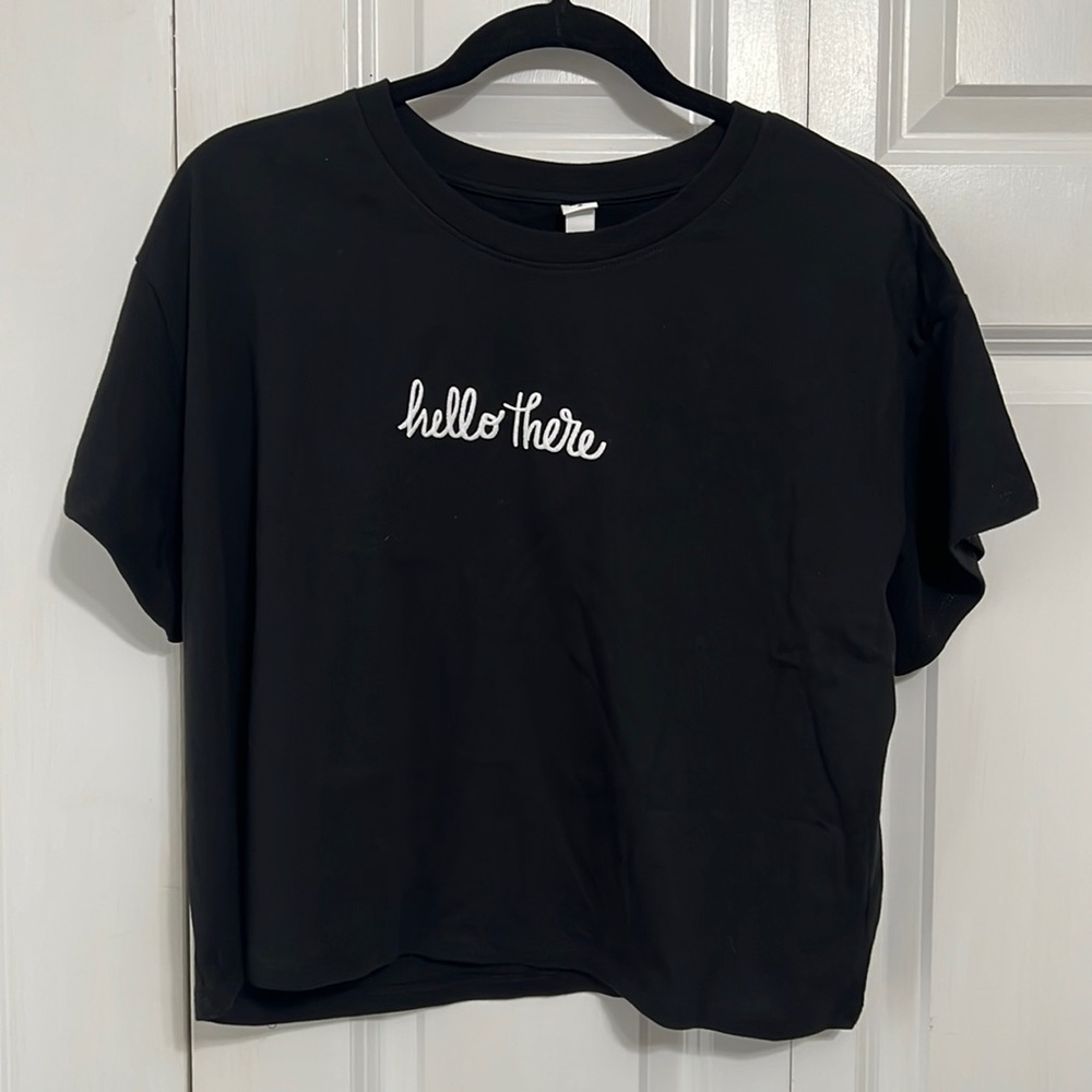 Black cropped t-shirt size XL by Tabitha Brown